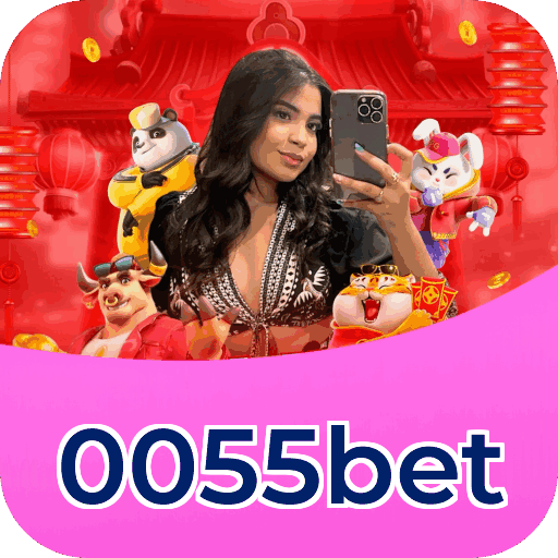 Interface do aplicativo 0055bet mostrando jogos disponíveis no iOS e Android